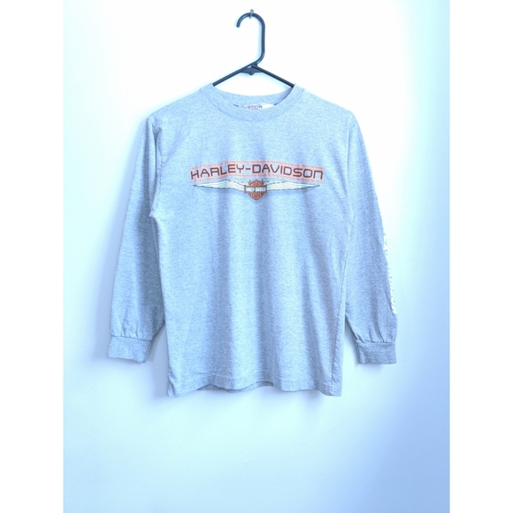 Harley-Davidson Tops - Harley Davidson | Grey Long Sleeve Graphic Tee